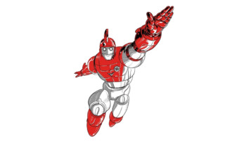Monster Tamer Robot flying in a superman like pose.