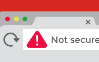 "Not Secure" warning on a website address bar.