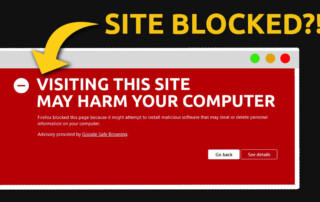 warning message when visiting website. "may harm computer"